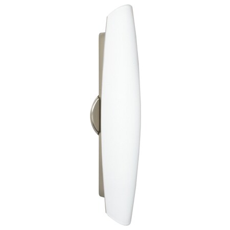 Besa Lighting Aero 21 Wall Sconce, Opal Matte, Satin Nickel Finish, 3x60W A15 Incandescent 272907-SN